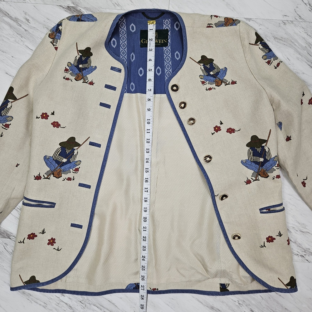Giesswein Folk Jacket Womens Size 36 US 6 Trachten Blazer Vintage Folkcore - Picture 8 of 16